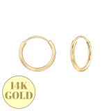 10mm Endless Hoop - 14K Gold Gold Earrings SD47920