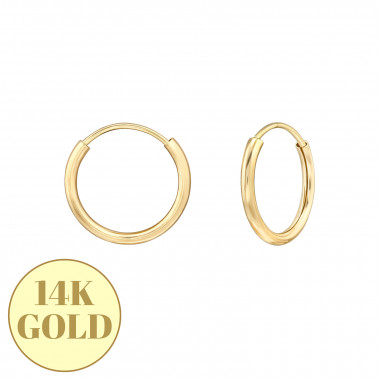 10mm Endless Hoop - 14K Gold Gold Earrings SD47920