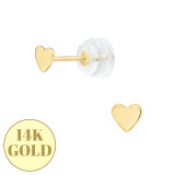 3.5Mm Heart - 14K Gold Gold Earrings SD48219