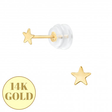 3.5Mm Star - 14K Gold Gold Earrings SD48220