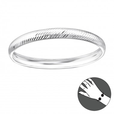 Round - 925 Sterling Silver Silver Heavy SD22450