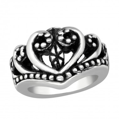 Electroform Heart Ring - 925 Sterling Silver Silver Heavy SD38961