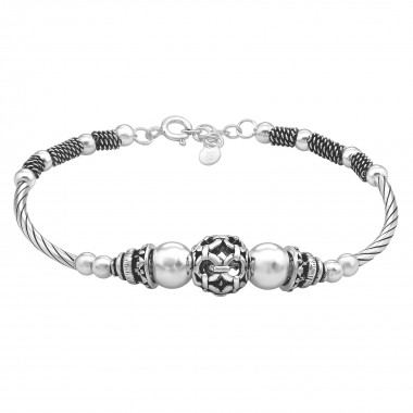 Bali - 925 Sterling Silver Silver Heavy SD39106