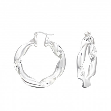 40mm Twisted - 925 Sterling Silver Silver Heavy SD41765