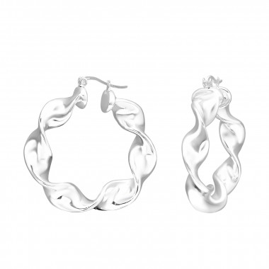 40mm Twisted - 925 Sterling Silver Silver Heavy SD41771