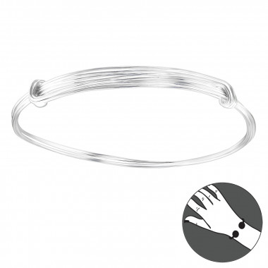Stackable - 925 Sterling Silver Silver Heavy SD42844