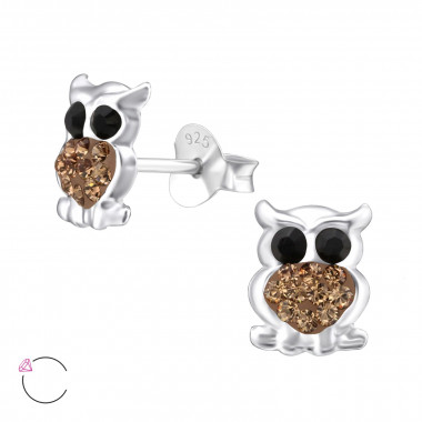 Owl - 925 Sterling Silver La Crystale for Children SD24708