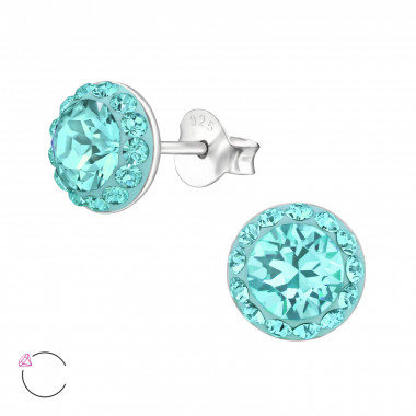 Round - 925 Sterling Silver La Crystale Studs SD23933