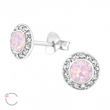 Round - 925 Sterling Silver La Crystale Studs SD24381