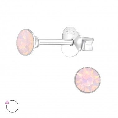 Round - 925 Sterling Silver La Crystale Studs SD24388