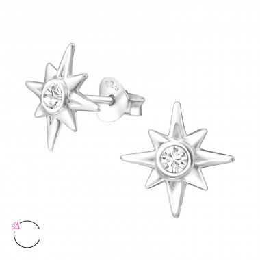 Ishtar Star - 925 Sterling Silver La Crystale Studs SD32769