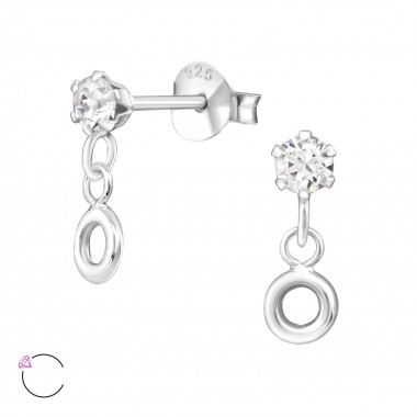 Circle - 925 Sterling Silver La Crystale Studs SD32828