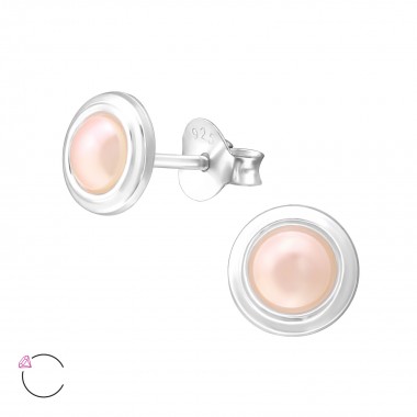 Round - 925 Sterling Silver La Crystale Studs SD35946