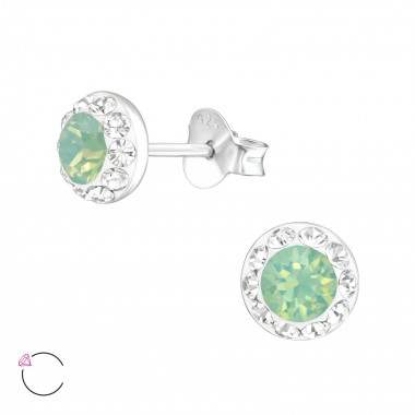 Round - 925 Sterling Silver La Crystale Studs SD39023