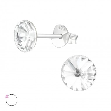 Round - 925 Sterling Silver La Crystale Studs SD39314