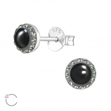 Round - 925 Sterling Silver La Crystale Studs SD39633
