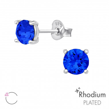 Round - 925 Sterling Silver La Crystale Studs SD42182