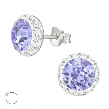 Round - 925 Sterling Silver La Crystale Studs SD42186