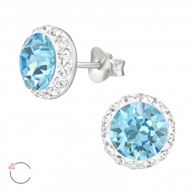 Round - 925 Sterling Silver La Crystale Studs SD42187