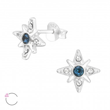 Northern Star - 925 Sterling Silver La Crystale Studs SD42506