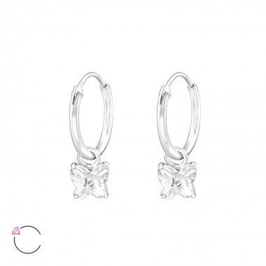 Butterfly - 925 Sterling Silver La Crystale Earrings SD32858