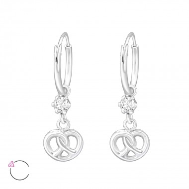 Infinity Knot - 925 Sterling Silver La Crystale Earrings SD32865