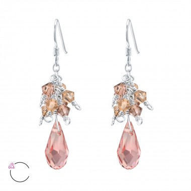 Swarovski - 925 Sterling Silver La Crystale Earrings SD8577