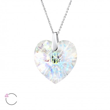 Heart - 925 Sterling Silver La Crystale Necklaces  SD27746