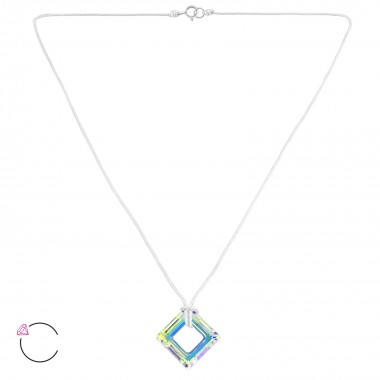 Square - Nylon Cord La Crystale Necklaces  SD27963