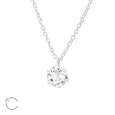 Round - 925 Sterling Silver La Crystale Necklaces  SD32723