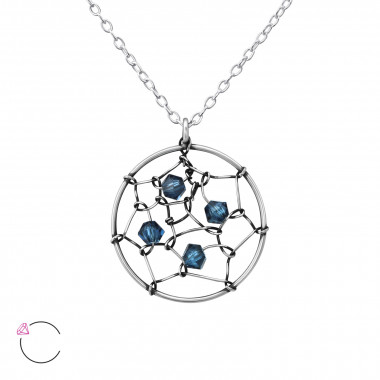 Dreamcatcher - 925 Sterling Silver La Crystale Necklaces  SD36444