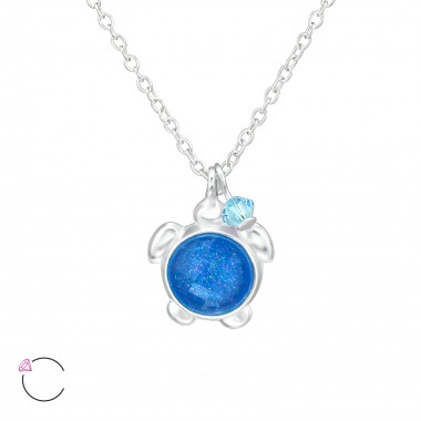 Turtle - 925 Sterling Silver La Crystale Necklaces  SD37065
