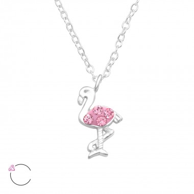 Flamingo - 925 Sterling Silver La Crystale Necklaces  SD41657