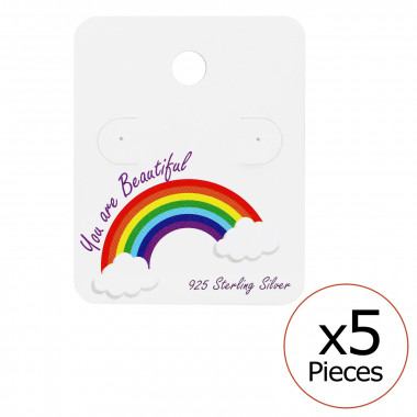 Rainbow Ear Stud Cards - Paper Packaging SD34076