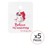 Believe In Unicorns Ear Stud Cards - Paper Packaging SD34078