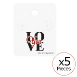 Love You Ear Stud Cards - Paper Packaging SD34082