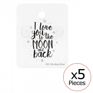 Love You To The Moon And Back Ear Stud Cards - Paper Packaging SD34083