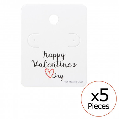Happy Valentines Day Ear Studs Cards - Paper Packaging SD35820