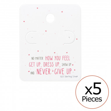 Motivational Quote Ear Stud Cards - Paper Packaging SD35822