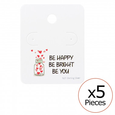Motivational Quote Ear Stud Cards - Paper Packaging SD35823