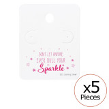 Motivational Quote Ear Stud Cards - Paper Packaging SD35828