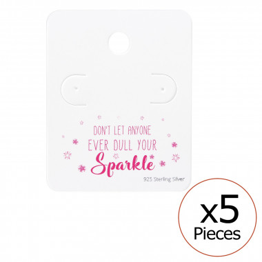 Motivational Quote Ear Stud Cards - Paper Packaging SD35828