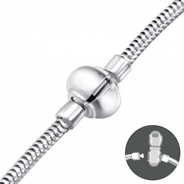Plain - 925 Sterling Silver Bracelet for Beads SD26570