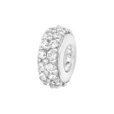 Round - 925 Sterling Silver Beads with CZ/Crystal SD12043