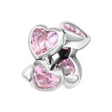 Heart - 925 Sterling Silver Beads with CZ/Crystal SD13995