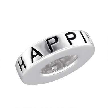 Happiness - 925 Sterling Silver Beads with CZ/Crystal SD14934