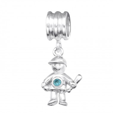 Boy - 925 Sterling Silver Beads with CZ/Crystal SD28909