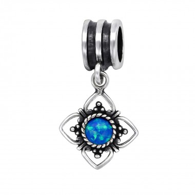 Flower - 925 Sterling Silver Beads with CZ/Crystal SD29565
