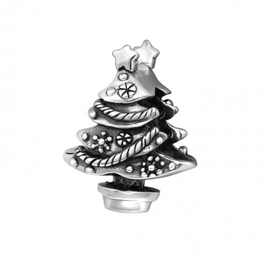 Christmas Tree - 925 Sterling Silver Simple Beads SD10123
