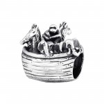 Animal Boat - 925 Sterling Silver Simple Beads SD10216 Animal Boat - 925 Sterling Silver Simple Beads SD10216